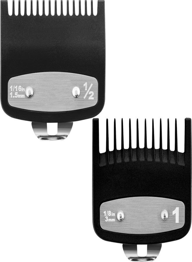 JYMBER Replacement for Clipper Guards Set Compatible with 1 clipper guards,1/2 clipper guards,Guide Comb Attachment 1/8"(3.0 mm),1/16" (1.5 mm),for Barbers and Stylists,Black-2 PCS - Image 1